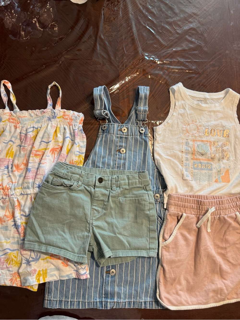 Girls' Neutral & Pastel Summer Bottoms Bundle - 5 Pieces